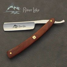River lake barber shaving straight razor set straight razor shaving Handle razor hand made wooden handle