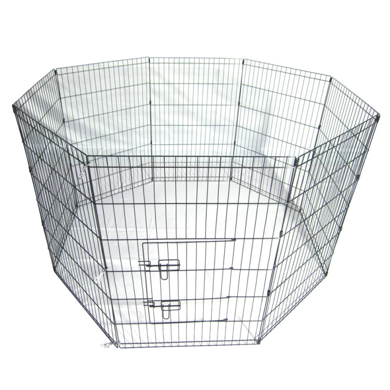 36-Tall-Wire-Fence-Pet-Dog-Cat-Folding-Exercise-Yard-8-Panel-Metal-Play-Pen-Black_1_800x800