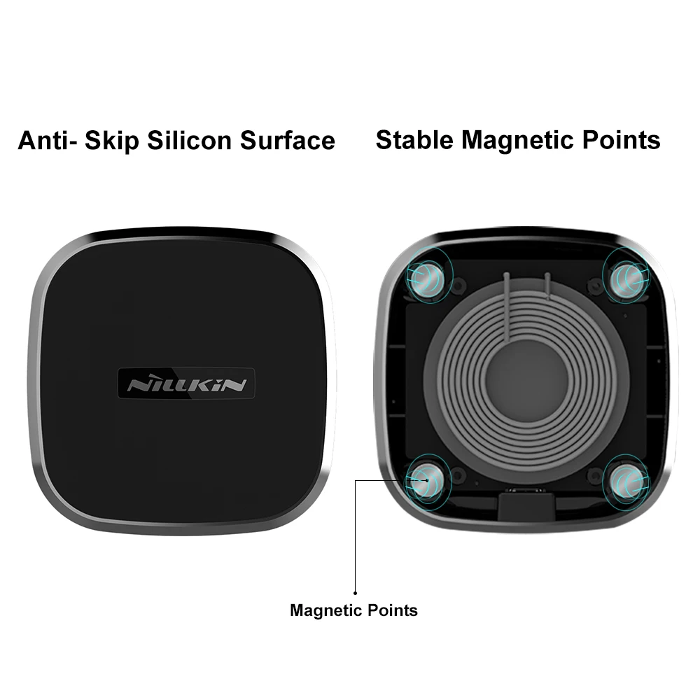 Магнитный беспроводной автомобильный держатель Nillkin для зарядки+ магнитный беспроводной зарядный Чехол-приемник для Xiaomi 6 для OnePlus 5