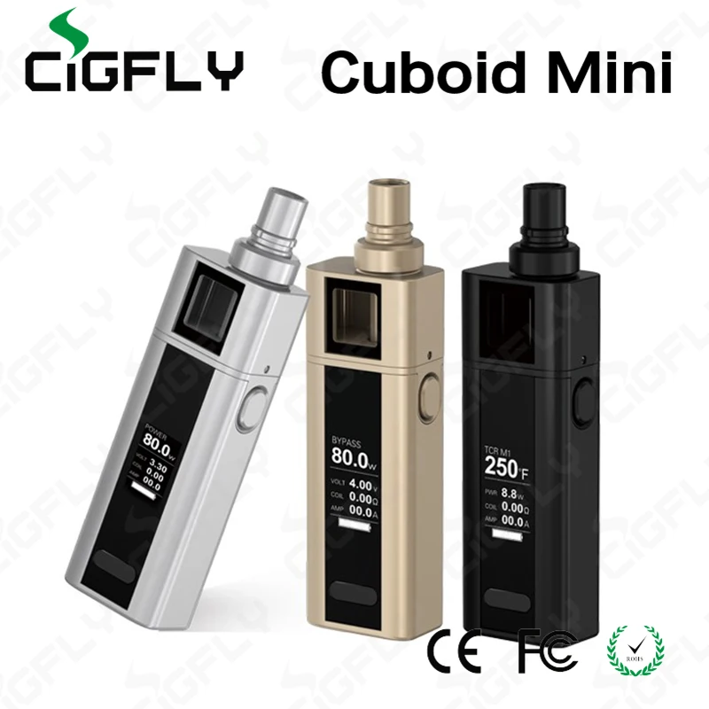 

100% Original Electronic Cigarette Joyetech Cuboid Mini Kit 80W Box Mod Vape 2400mAh Battery 5ml Atomizer Temperature Control