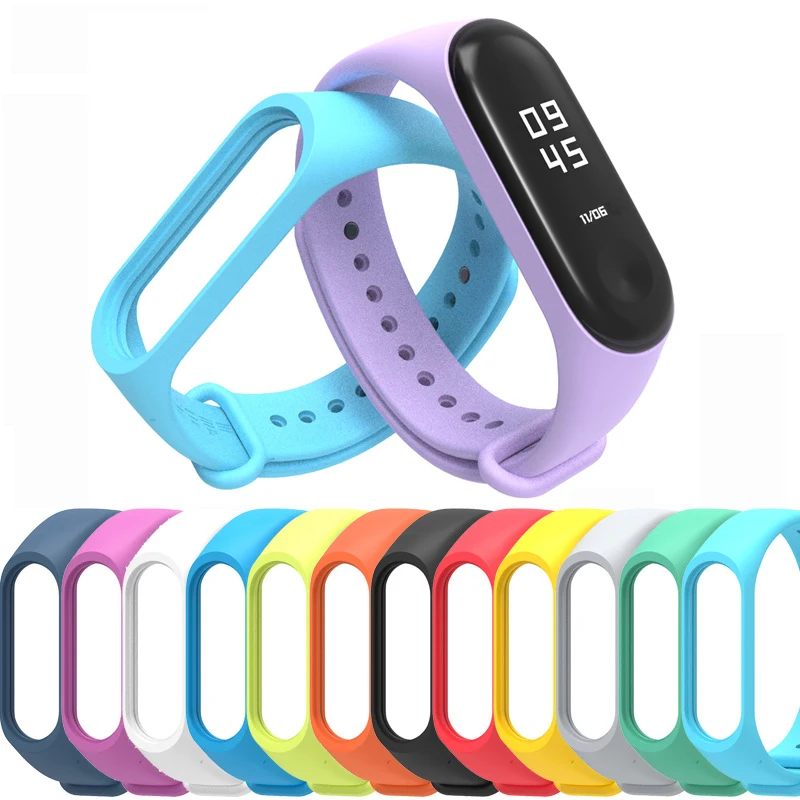

Miband 3 Replacement Wristband Strap Soft Silicone Watch Bracelet for Xiaomi Mi Band 3 Cover Strapband Accessories Black