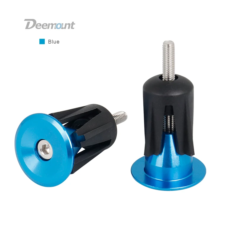 Deemount 1 пара наконечников для руля велосипеда, наконечники для ручного захвата, пробки, аксессуары для горного велосипеда, подходит для диаметра. 17-23 мм - Цвет: Blue