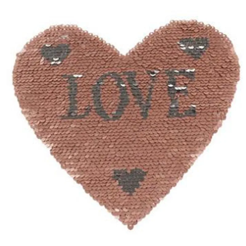 2018 Fashion reversible patch sequins 220mm Peach heart used to decorate t-shirts and jeans for Women/Men/Kid | Дом и сад