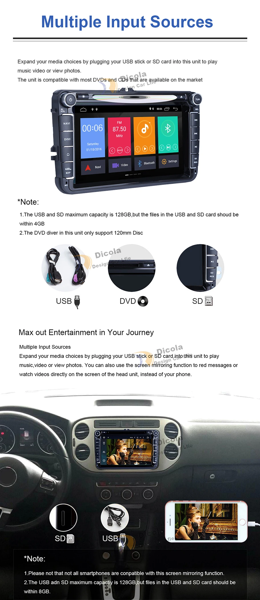 dvd player gps para audi tt mk2