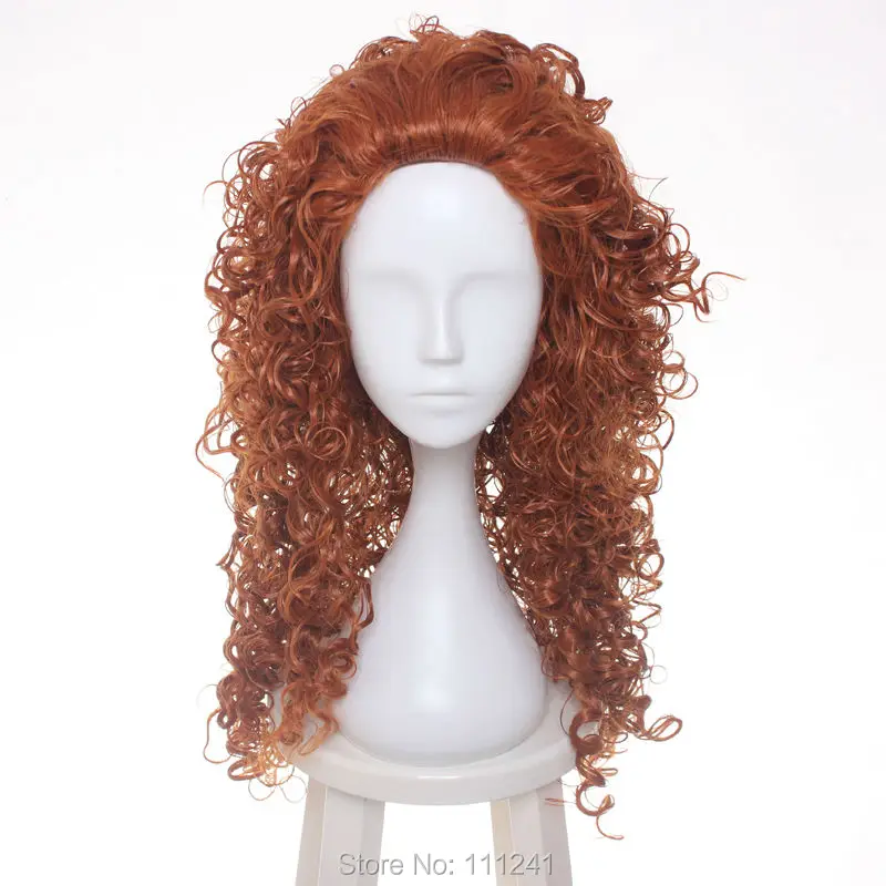 Brave merida orange wave long synthetic hair cosplay wig on Aliexpress