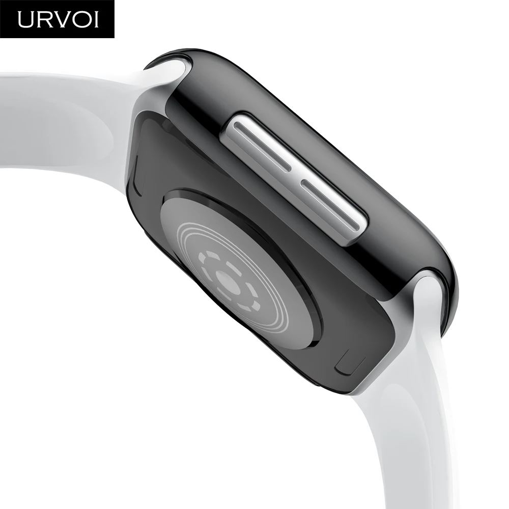 Пластиковый чехол URVOI для Apple Watch series 6 SE 5 4 3 полное покрытие Защита экрана iWatch slim fit