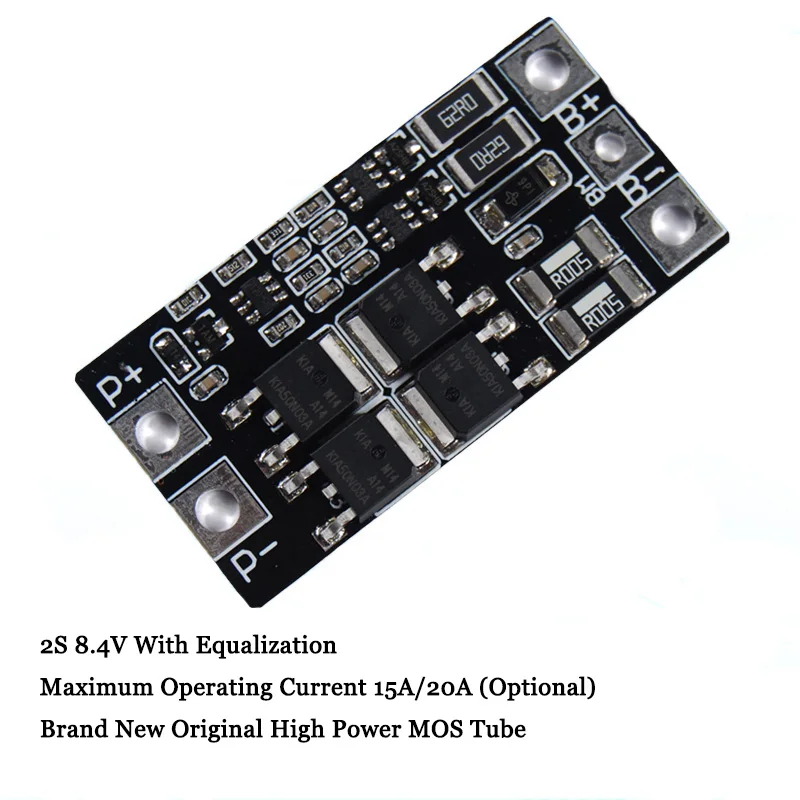

BMS 2S 15A 20A 18650 Lithium Battery Protection Circuit Board Balance Balancing Module PCB PCM Li-ion Lipo 2S BMS 3.7V Charger