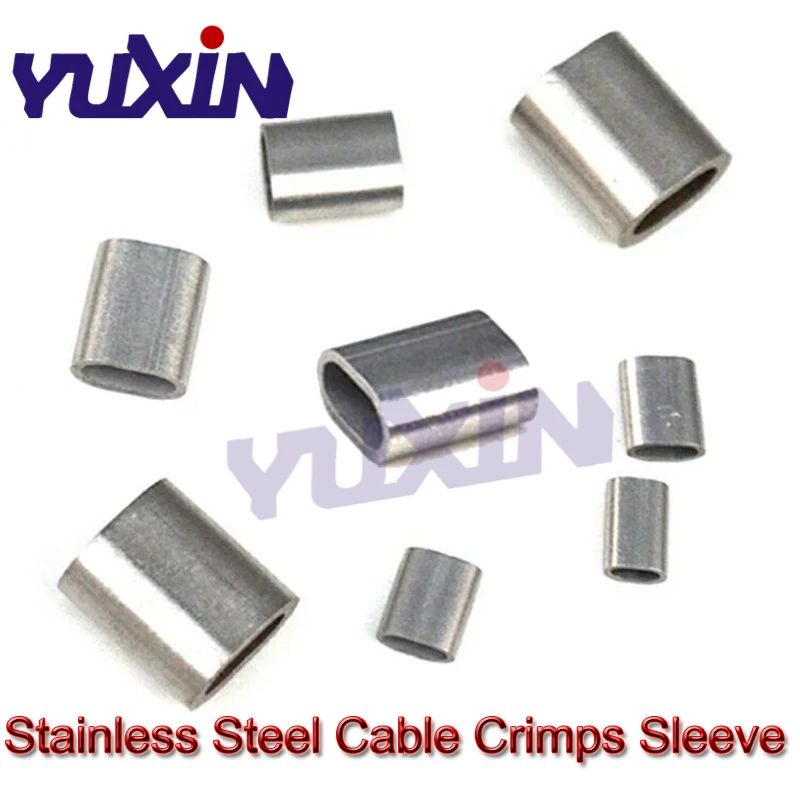 20, 3mm ALUMINIUM CRIMPS 1mm 8mm *7 SIZES* FERRULES FOR STEEL WIRE ROPE CABLE