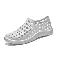 Г. летние шлепанцы Мужские дышащие пляжные вьетнамки унисекс повседневные сандалии без застежки Мужская прозрачная обувь Zapatos De Hombre