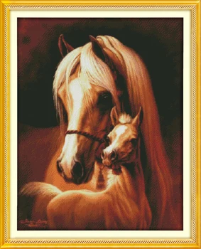 

Deep love of the horse ,counted printed on fabric DMC 14CT 11CT Cross Stitch kits,embroidery needlework Sets, Home Decor
