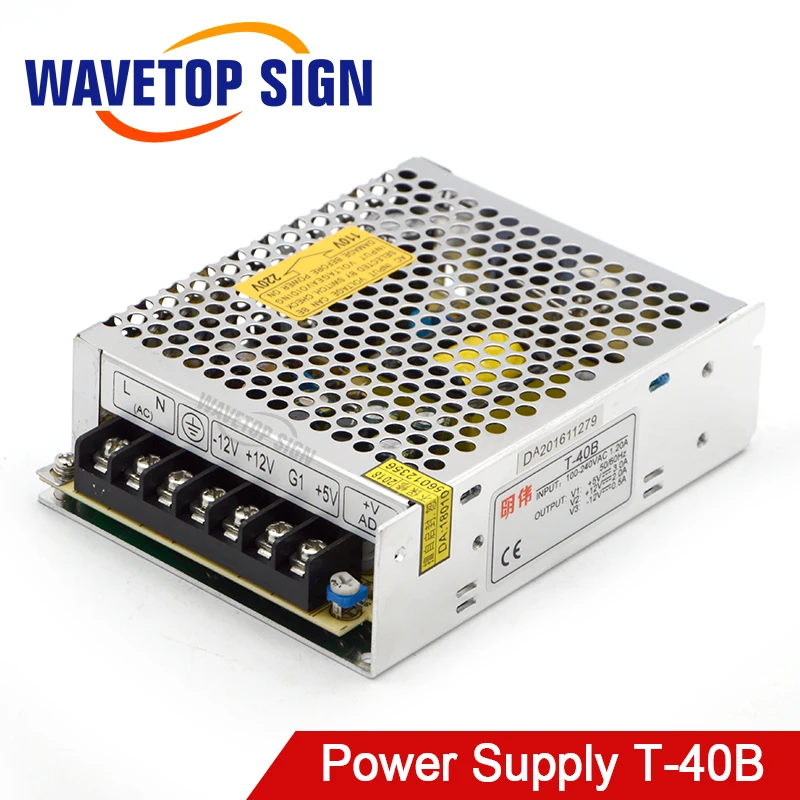 

MeanWell Switching Power Supply 5V 3A T-40B 15W Input AC 110V 220V for Laser Engraving and Cutting Machine Controller