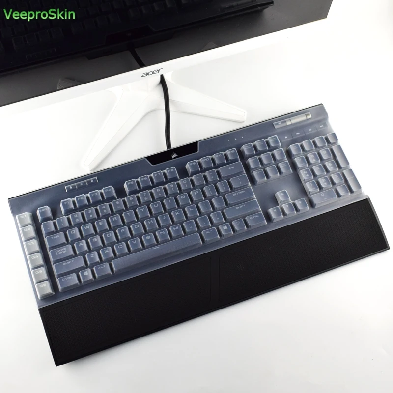 Силиконовый протектор для CORSAIR K95 RGB PLATINUM Проводная игровая механическая клавиатура, Защитная пленка для офисного стола, защита от пыли