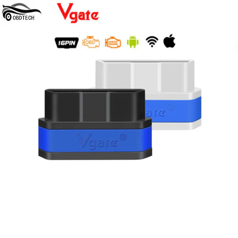 Последняя версия V2.1 Vgate ICAR2 Elm327 Wi-Fi OBD2 инструмент диагностики для Android IOS и ПК Vgate Icar2 Wi-Fi ELM 327 сканер OBD