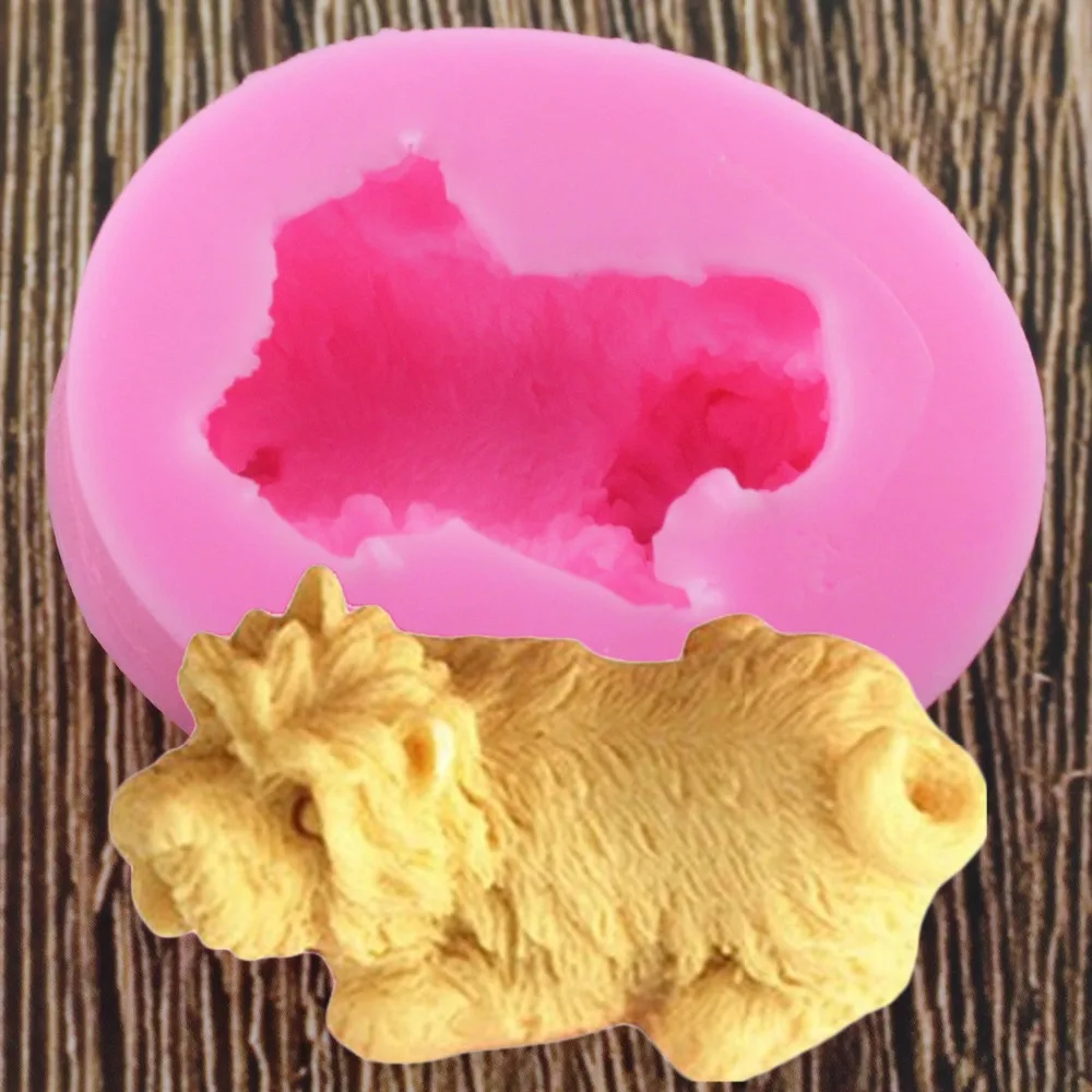 3D Sleeping Puppy Silicone Fondant Mold Cake DIY Tool Chocolate Candle Soap AA 