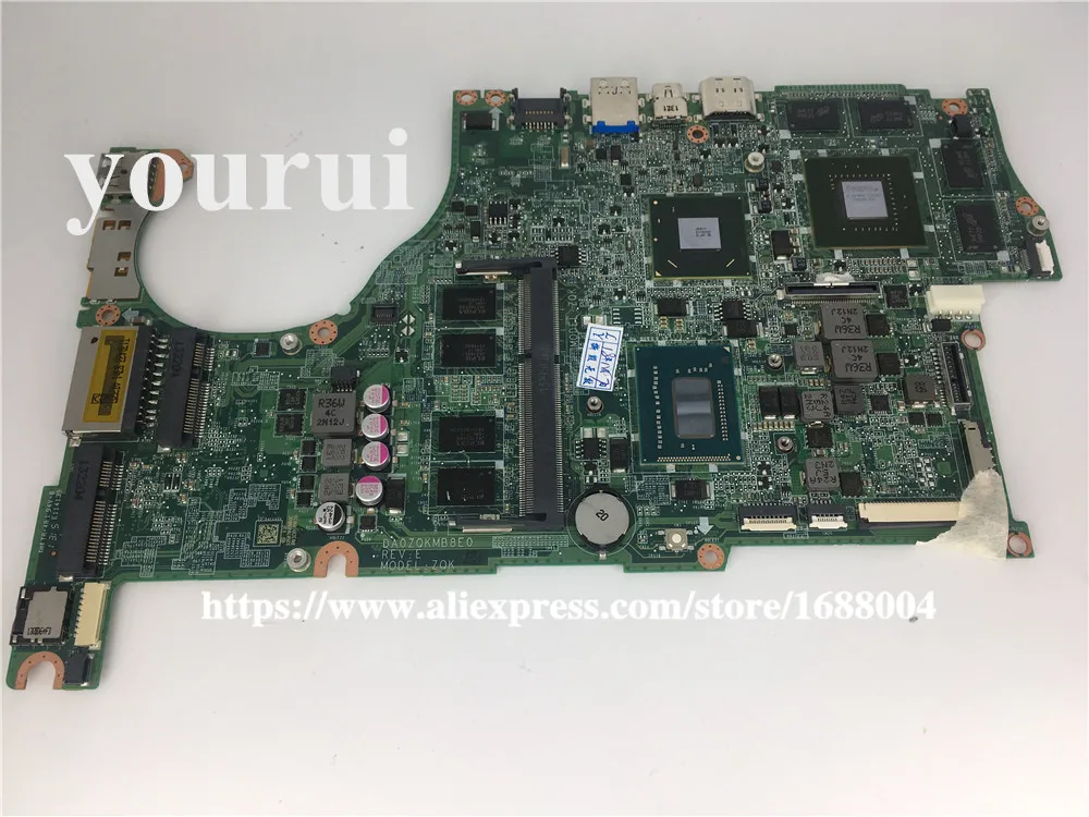 

NBMAL11002 DA0ZQKMB8E0 REV: E Model: ZQK i7 GT750M 4G MotherBoard for Acer Aspire V5-472G V5-572G V7-481 V7-481G V7-581 V7-581G