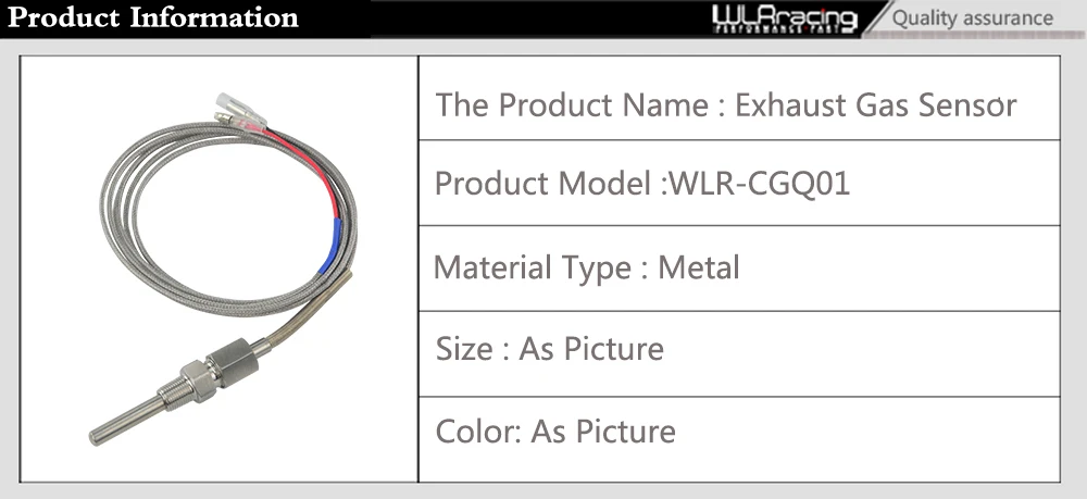 Датчик температуры выхлопных газов 2 м EGT K Тип термопары зонд температура выхлопа erature сенсор s нитки температура выхлопа сенсор WLR-CGQ01
