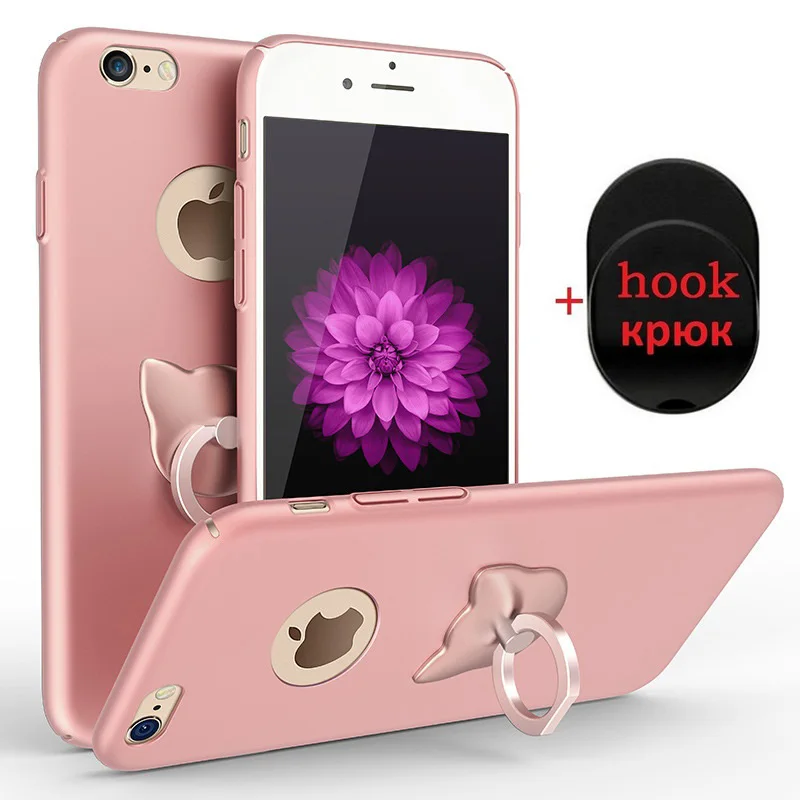 Кейс держатель для колец Iphone X 6 6S 7 8 Plus крюк кошка металлический палец 360 подставки