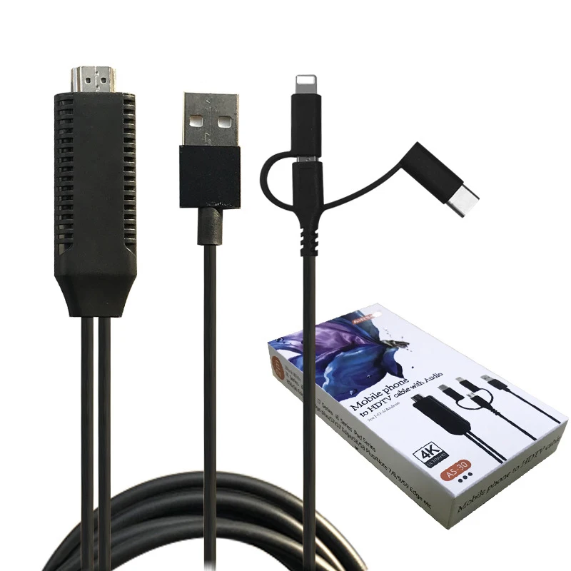 Подходит для Android type-C три-в-одном Hdmi кабель с экраном линии