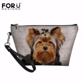 

FORUDESIGNS Lovely Yorkshire Terrier 3D Printing Makeup Bags Cute Cosmetics Pouchs For Travel Ladies Pouch Women Cosmetic Bag