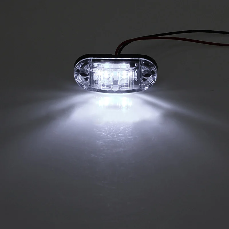 

Styling Side Bus Marker Boat DC12-24V White 2LED Front Lamp Bulb 12/24V Truck Trailers Indicator New