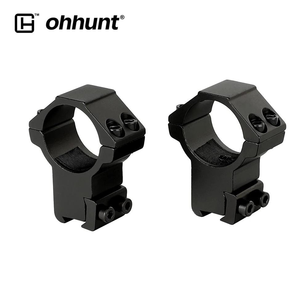 

ohhunt 30mm 2PCs High Profile Airgun Rings w/Stop Pin Dovetail Rings 11mm Rifle Scope Mount Rings Hunting Tactical Accessories