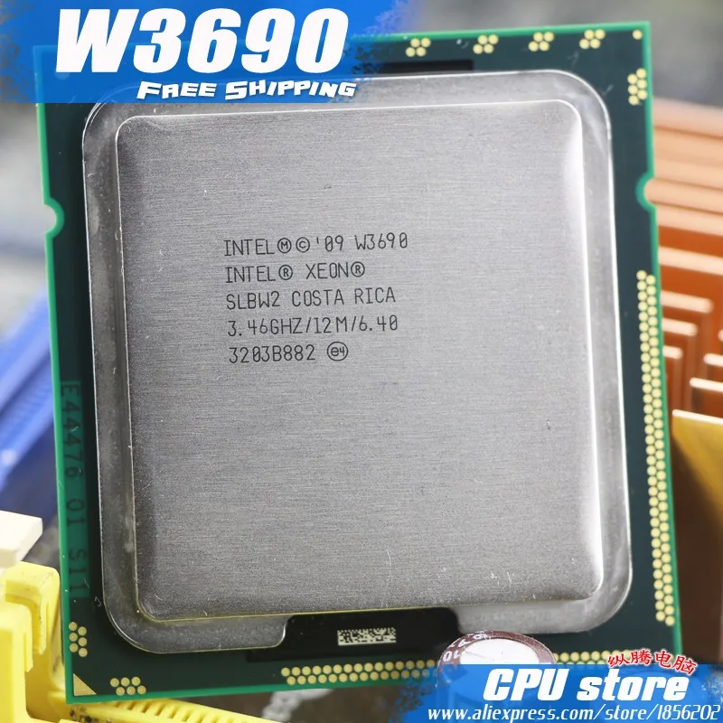 Процессор Intel Xeon W3690 cpu/3,46 ГГц/LGA1366/12 МБ кэш L3/шесть ядер/серверный cpu, есть, ЦП W3680