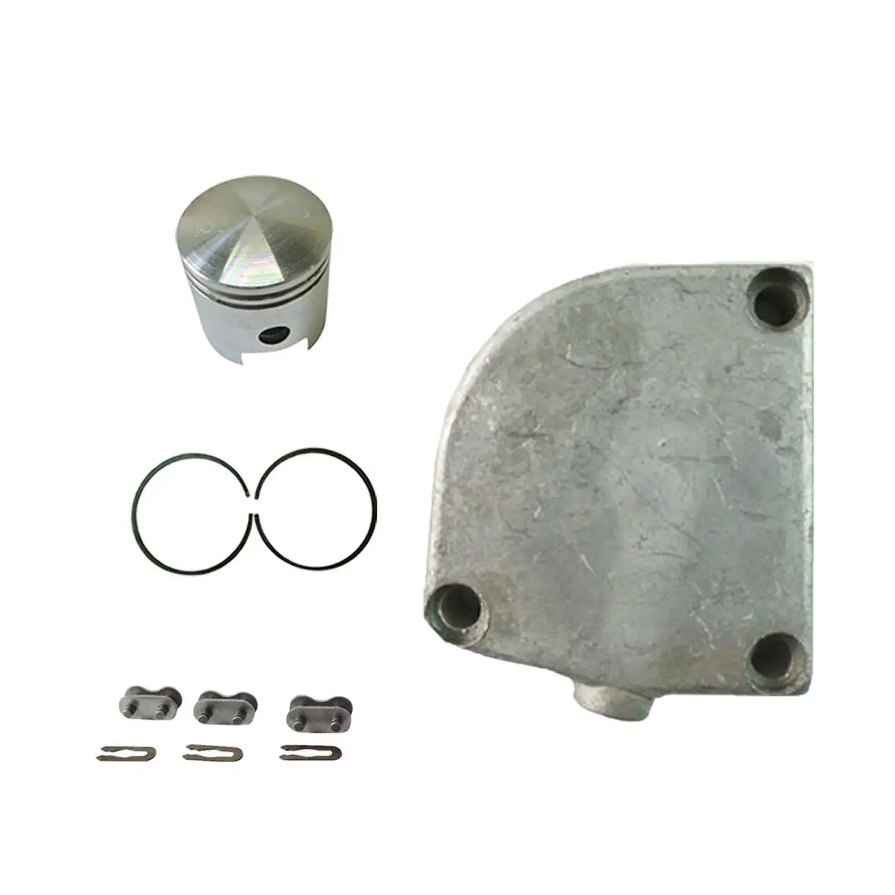 3 Holes Clutch Cover&Piston&2pcs Piston Ring Fit 49/66/80cc Motorized