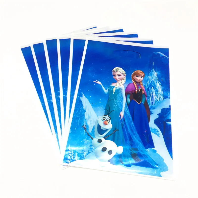 Disney Frozen Elsa& Anna тема 31 шт. детский день рождения мультяшный набор для вечеринки бумажная чашка+ тарелка+ скатерть+ Подарочная сумка изделия для декорации