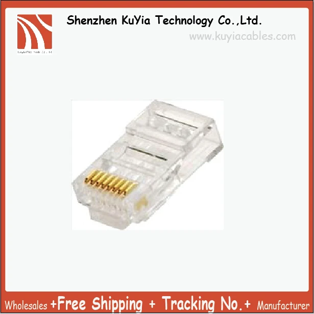 

Free Shipping+High Quality 100 x RJ45 Plug Rj-45 Lan Connector Network+Wholesales+RJ45 crimp ends