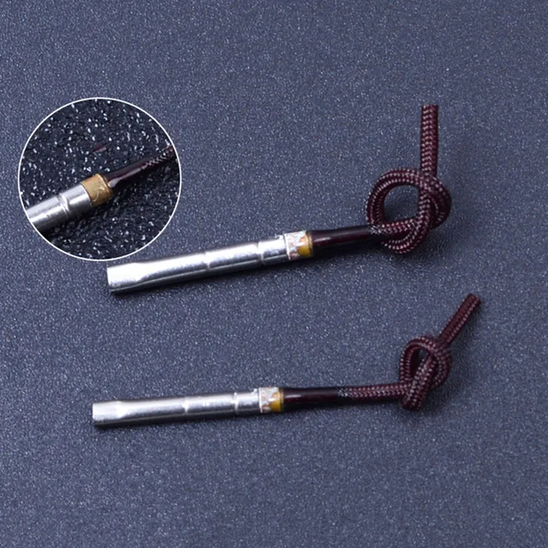 

10pcs/lot Hand Fishing Poles Repair Kit 360 Degree Rotating Stainless Steel Connector Rod Tips with Braided Nylon Rope