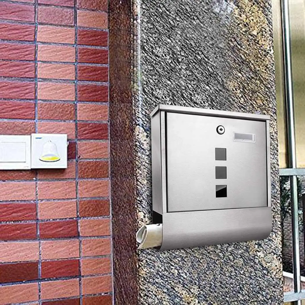 Модный настенный почтовый ящик из нержавеющей стали для украшения дома|Почтовые