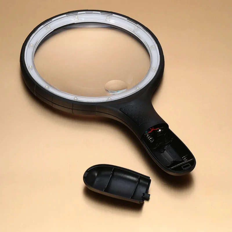 Лупа с 10 светодиодный ными лампами 2X 5X ручное увеличительное стекло|handheld magnifying