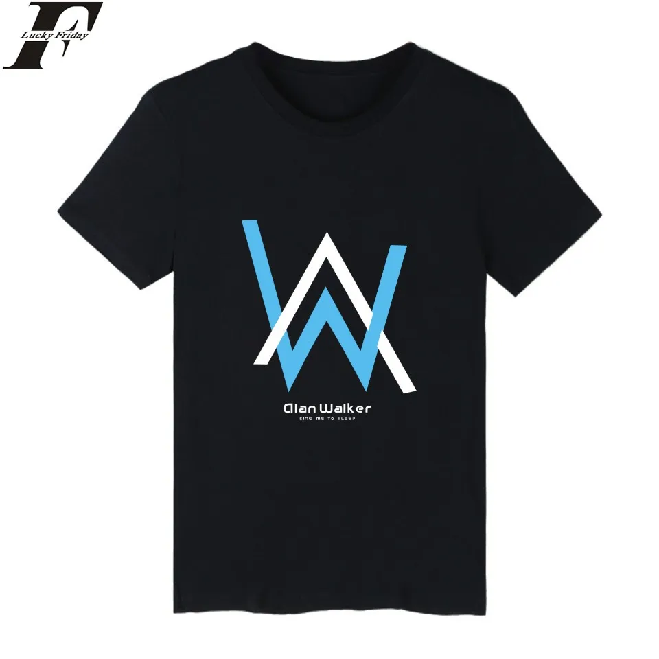 Hot Alan Walker DJ Short Sleeve Tee Shirt Black White T ...
