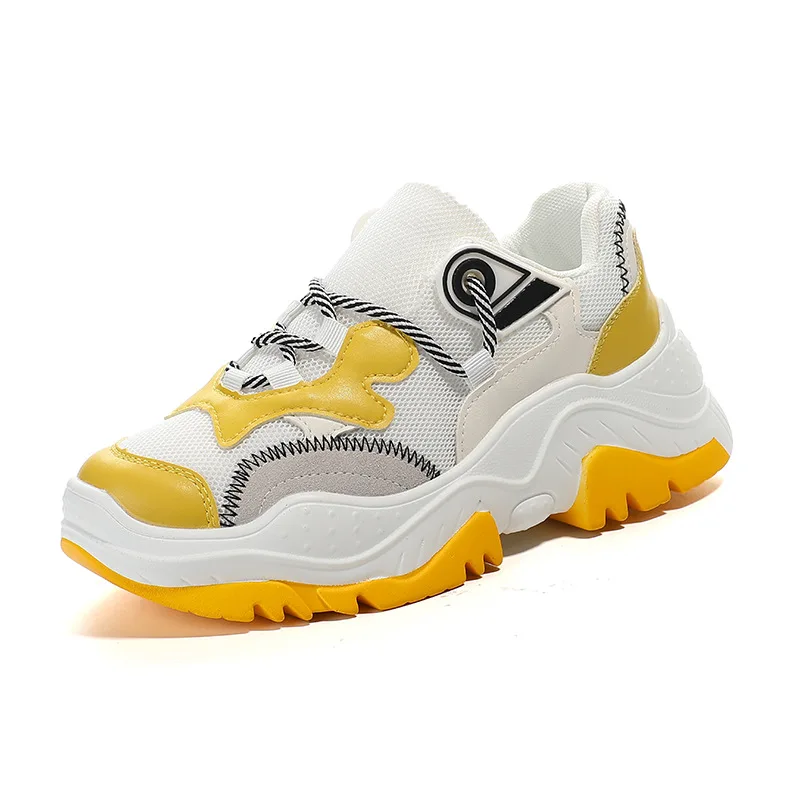 JINBEILEE Women's New Running Sports Shoes,Height Increasing  Color Matching   Lace-Up  Casual Sneakers Walking Shoes Women