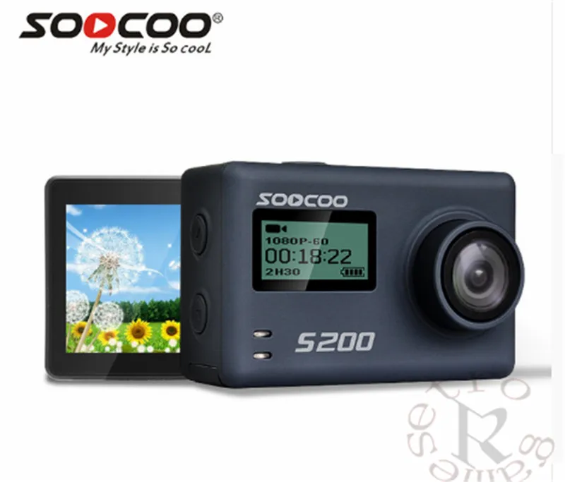 SOOCOO S200 Голосовое управление Wifi 4K Экшн-камера 2,45 сенсорный экран с гироскопом дистанционного управления, gps расширение включает gps микрофон