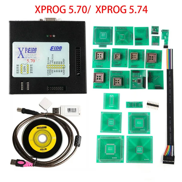 XPROG V5.70 V5.74 V5.84 USB ключ с полным адаптером XPROG-M 5,70 лучше, чем XPROG V5.60/V5.55/V5.0 X prog металлическая коробка - Цвет: 5.74