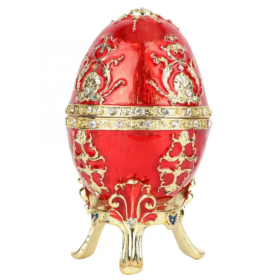 

Remote Control Holder Storage Box Enameled Easter Egg Vintage Style Jewelry Organizer Trinket Box Decoration Gift Acrylic