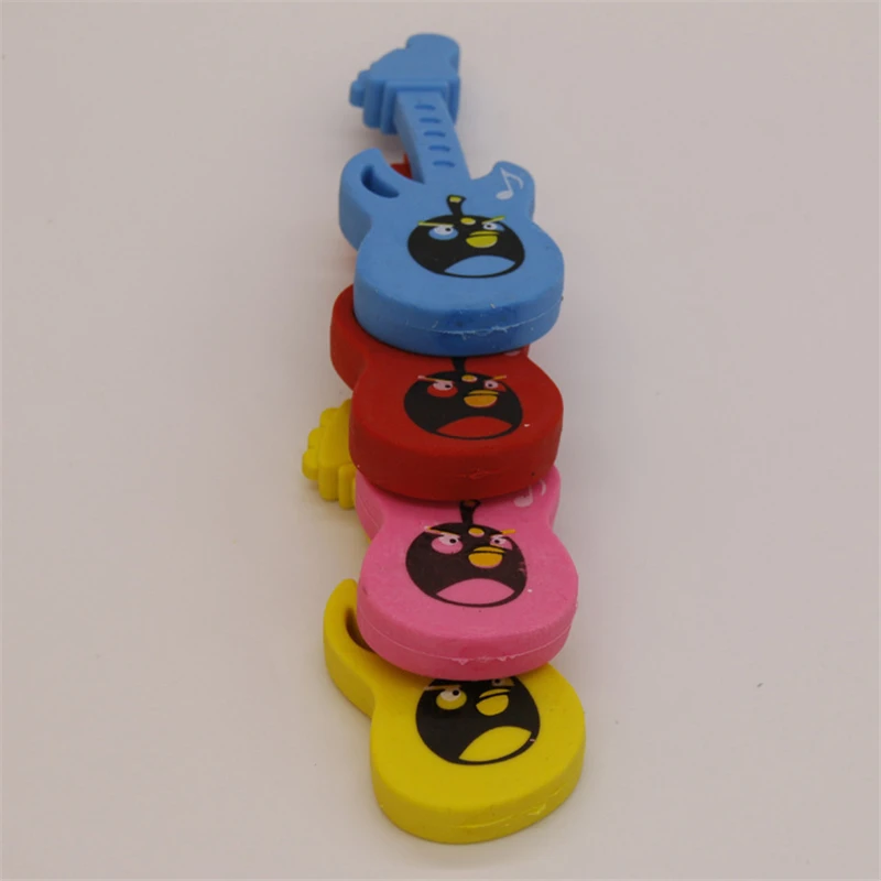 

creative cute lovely learning stationery pupil supplies 3D cartoons, musical instruments, violin eraser Factory direct wholesale