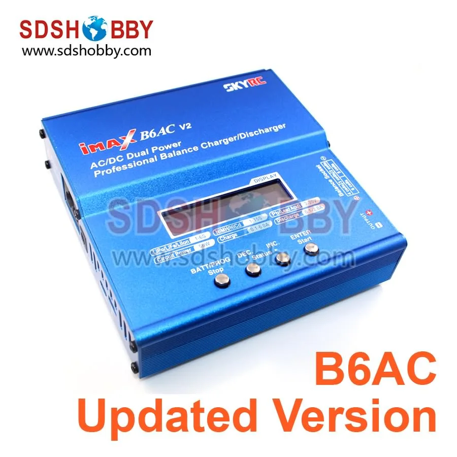 

Genuine SKYRC IMAX B6AC V2 Multifunctional Balance Charger with Built-in AC Adaptor and Output 5A / 50W B6AC Updated Version
