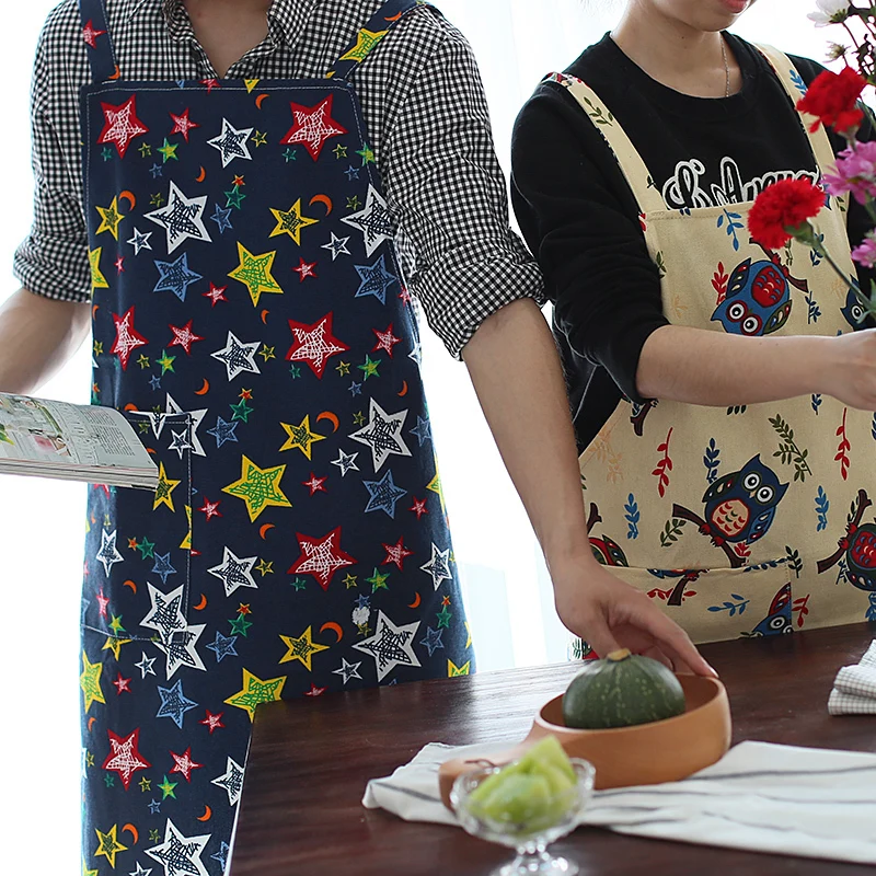 Японские фартуки модные простые мужские и женские домашние кулинарные холст для поделок кулинарный дом магазин рабочая одежда для маляра кухонный передник