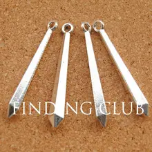 30 шт. античный серебряный граненый геометрический шипы Подвески Кулон DIY металлический браслет ожерелье ювелирные изделия A290