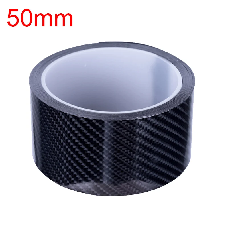 Carbon Fiber 50mm Автомобильные наклейки и Переводные картинки 5D наклейка s из углеродного волокна виниловая Автомобильная водонепроницаемая пленка на порог багажника Бампер протектор Аксессуары - Название цвета: Carbon Fiber 50mm