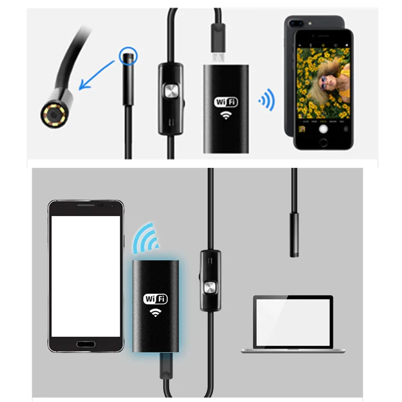 KERUI Wireless Mini Waterproof 1M 2M 5M WiFi HD 720P 8mm USB Endoscope Borescope Inspection Camera for IOS iPhone Android Phone KERUI Wireless Mini Waterproof 1M 2M 5M WiFi HD 720P 8mm USB Endoscope Borescope Inspection Camera for IOS iPhone Android Phone