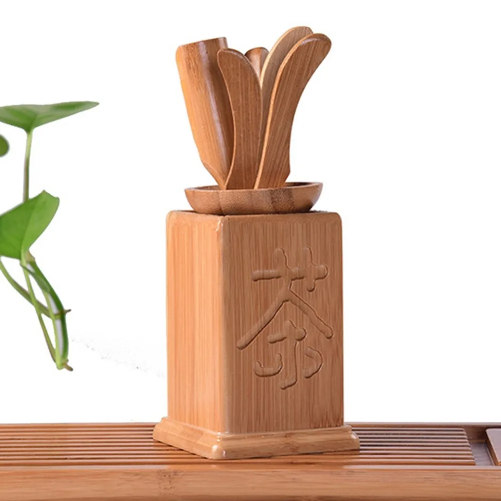 Tea Ceremony Six Gentlemen Machining Custom Made Bamboo Product Tea Ceremony Tool Set