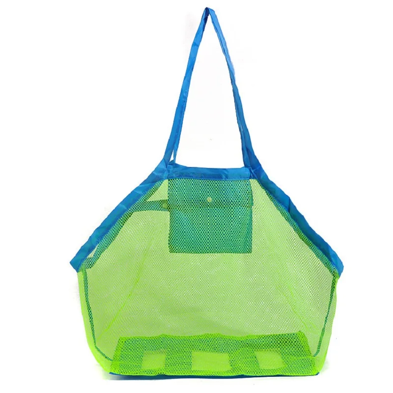 Foldable Portable Beach Bag Kids Children Mesh Storage Bag Outdoor Beach Park Swimming Toys Towel Clothes Organizer Swimming Bag