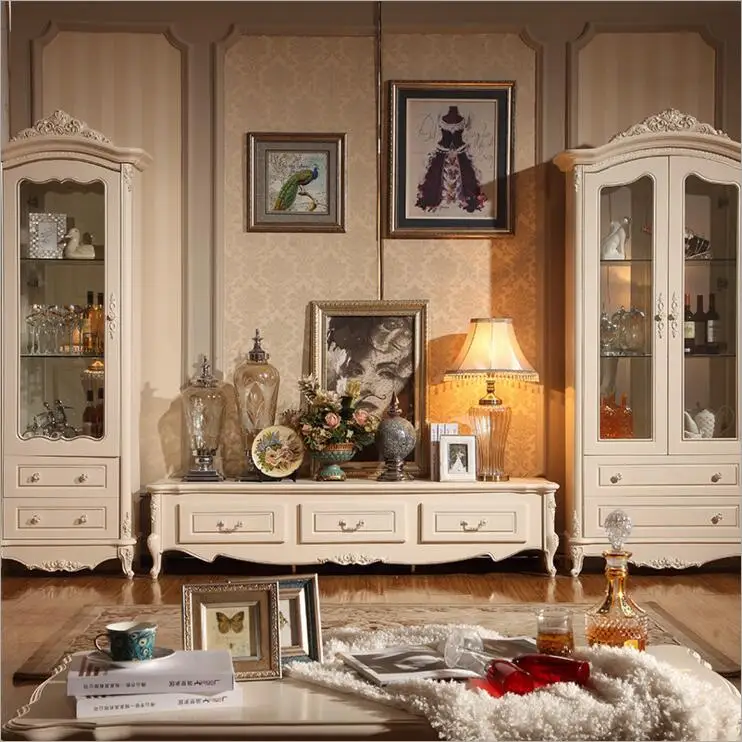 أثاث غرفة المعيشة الحديثة عالية خشبية lcd tv تقف مجموعة o1159