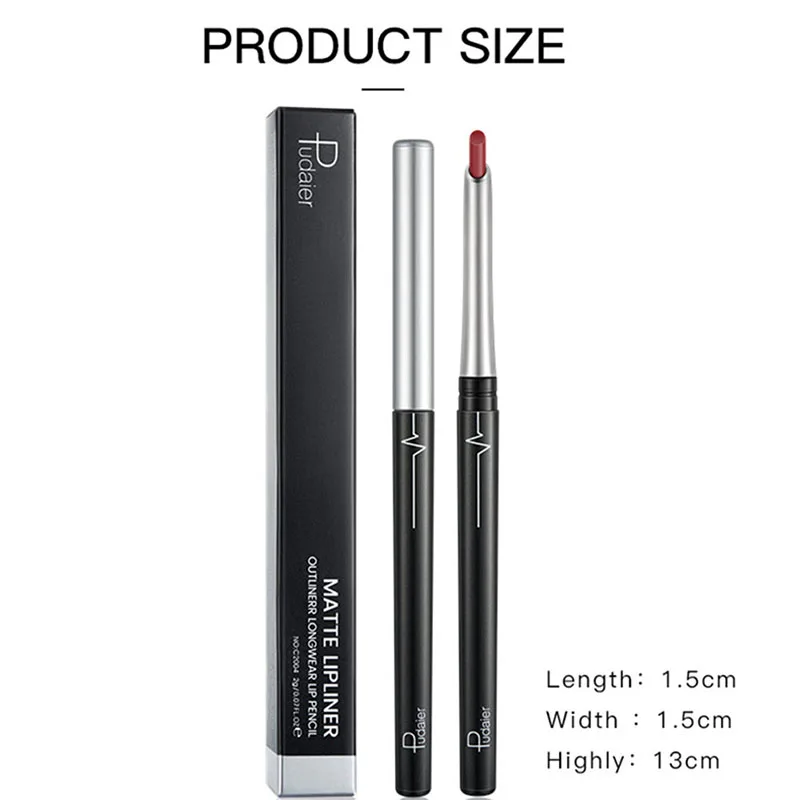 17 Colors Matte Lip Liner Smudge Proof Long Lasting Lip Pencil for Women Makeup 789