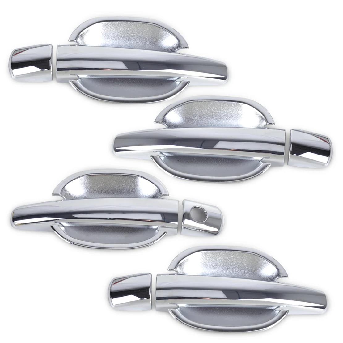 

CITALL Car Chrome Door Handle Cover+Cup Bowl kit Trim Cover for Peugeot 207 308 2008 - 2010 for Citroen C4 Saloon C6 2005 -10