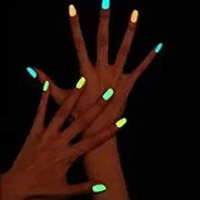 Ночной светильник, флуоресцентный, светящийся, неоновый, светящийся, для ногтей, фосфоресцирующий, 10 цветов, порошок, кристалл, неоновый, акриловый порошок