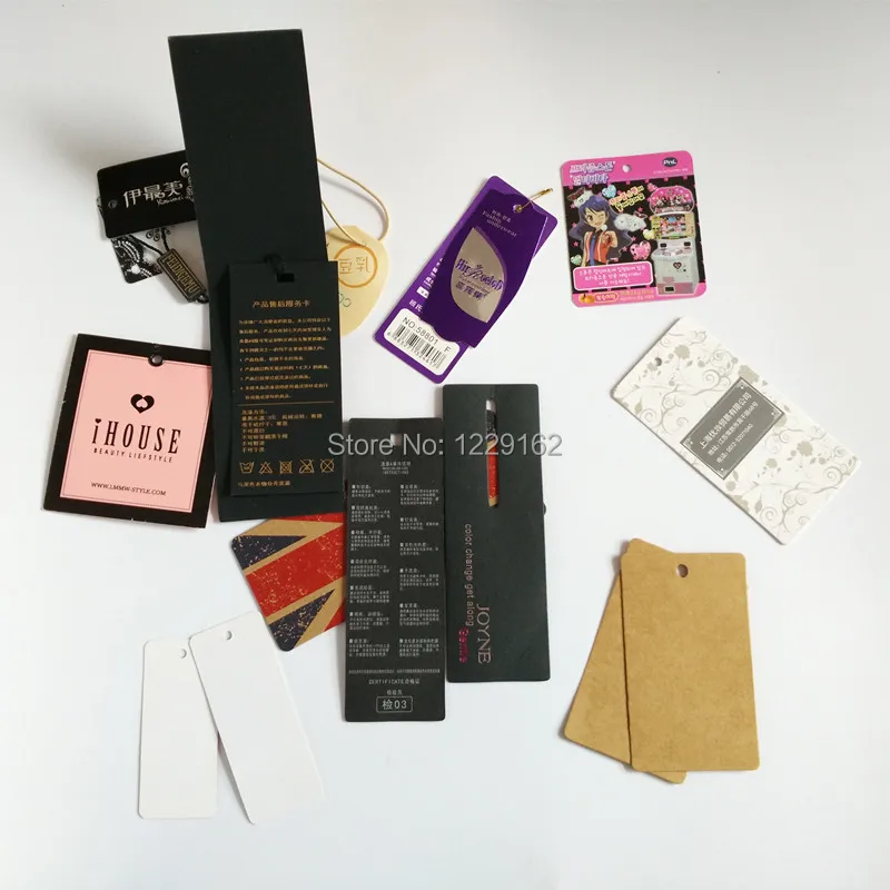 무료 배송 500 개/몫 맞춤형 교수형 태그/hangtag/의류 종이 바느질 태그/의류 가방 인쇄 태그 브랜드 케어 라벨